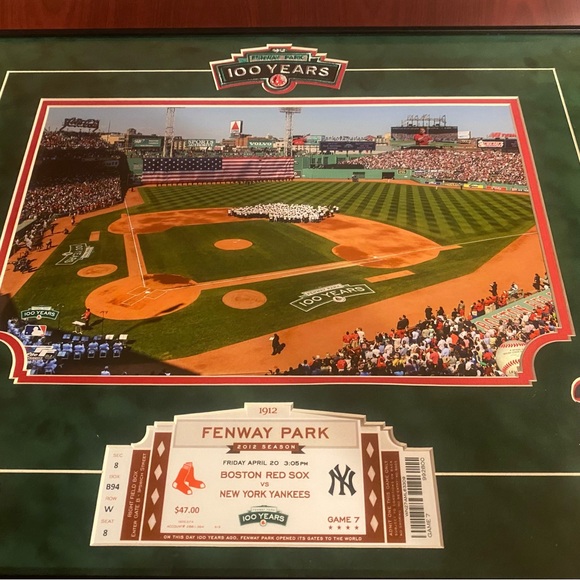 Framed 100 year Red Sox print - Picture 4 of 13
